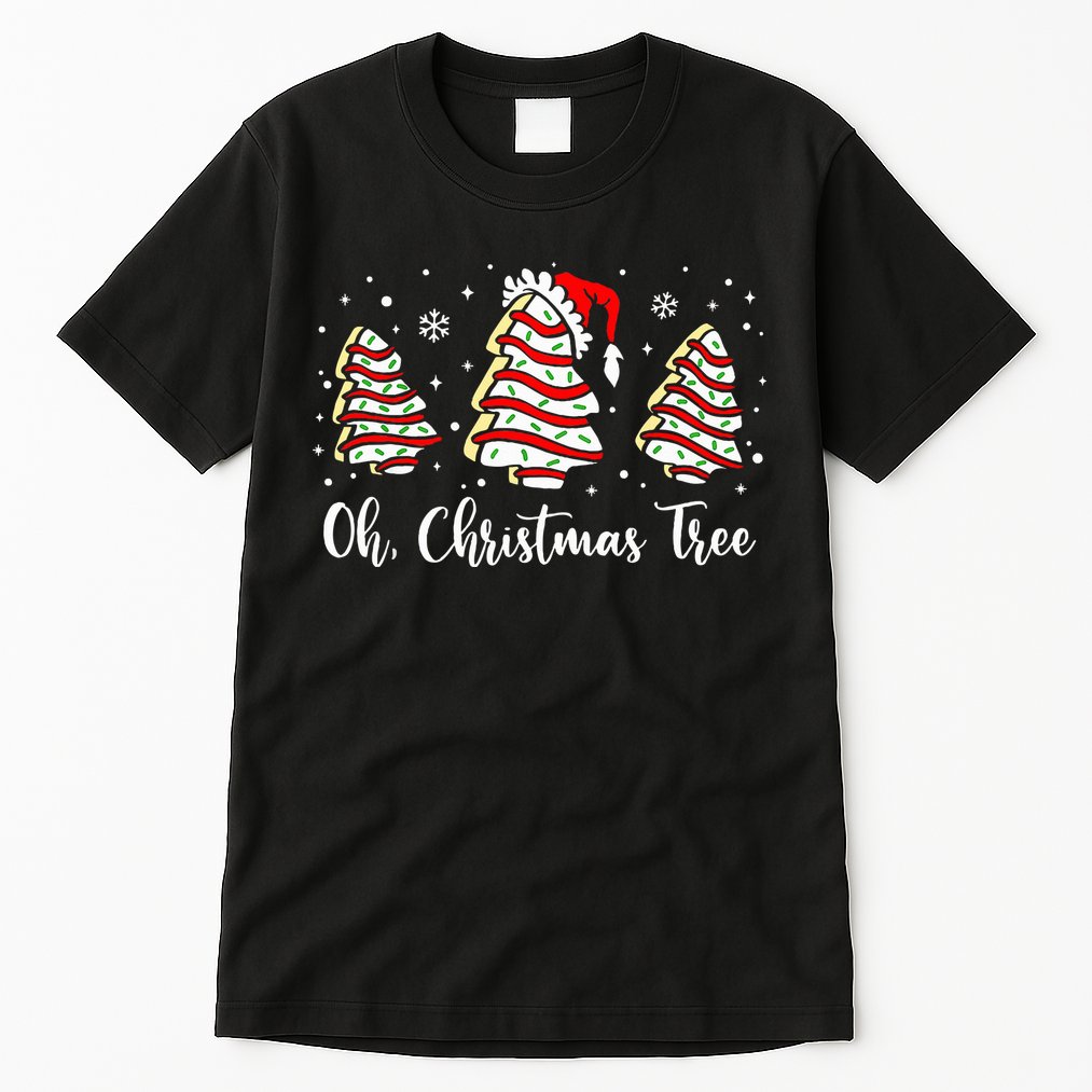 Oh Christmas Tree Cakes Debbie Funny Christmas Snack Cake  Tall T-Shirt