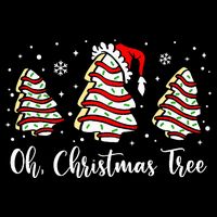 Oh Christmas Tree Cakes Debbie Funny Christmas Snack Cake  Tall T-Shirt