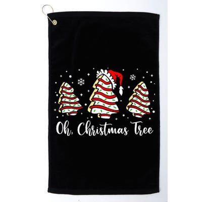 Oh Christmas Tree Cakes Debbie Funny Christmas Snack Cake  Platinum Collection Golf Towel