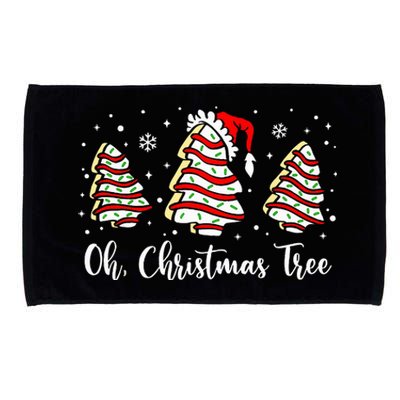 Oh Christmas Tree Cakes Debbie Funny Christmas Snack Cake  Microfiber Hand Towel