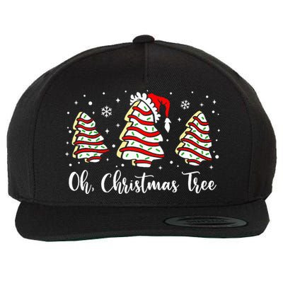 Oh Christmas Tree Cakes Debbie Funny Christmas Snack Cake  Wool Snapback Cap