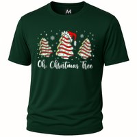 Oh Christmas Tree Cakes Debbie Funny Christmas Snack Cake  Cooling Performance Crew T-Shirt