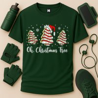 Oh Christmas Tree Cakes Debbie Funny Christmas Snack Cake  Cooling Performance Crew T-Shirt