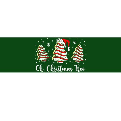 Oh Christmas Tree Cakes Debbie Funny Christmas Snack Cake  Bumper Sticker