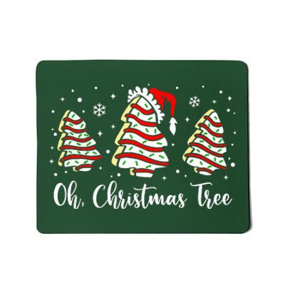 Oh Christmas Tree Cakes Debbie Funny Christmas Snack Cake  Mousepad