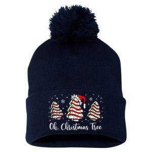 Oh Christmas Tree Cakes Debbie Funny Christmas Snack Cake  Pom Pom 12in Knit Beanie