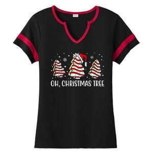 Oh Christmas Tree Cookie Festive Holiday Ladies Halftime Notch Neck Tee