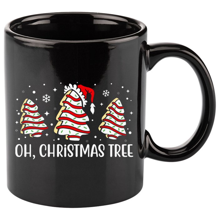Oh Christmas Tree Cookie Festive Holiday 11oz C Handle Ceramic Mug