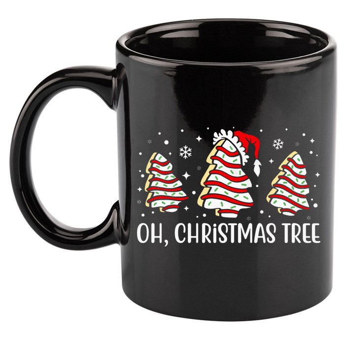 Oh Christmas Tree Cookie Festive Holiday 11oz C Handle Ceramic Mug