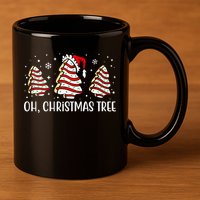 Oh Christmas Tree Cookie Festive Holiday 11oz C Handle Ceramic Mug