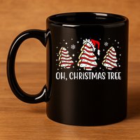 Oh Christmas Tree Cookie Festive Holiday 11oz C Handle Ceramic Mug