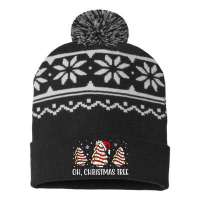 Oh Christmas Tree Cookie Festive Holiday USA-Made Snowflake Beanie