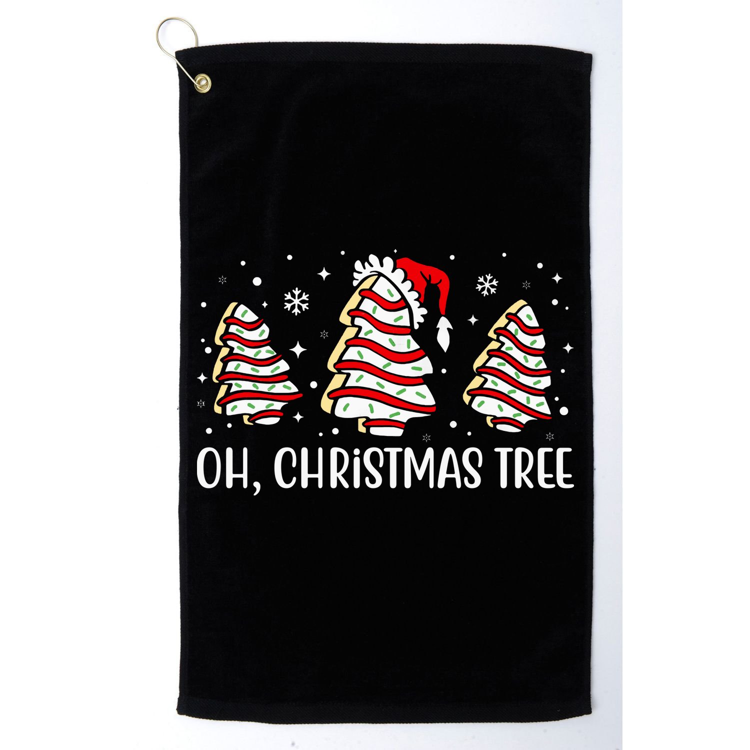 Oh Christmas Tree Cookie Festive Holiday Golf Towel