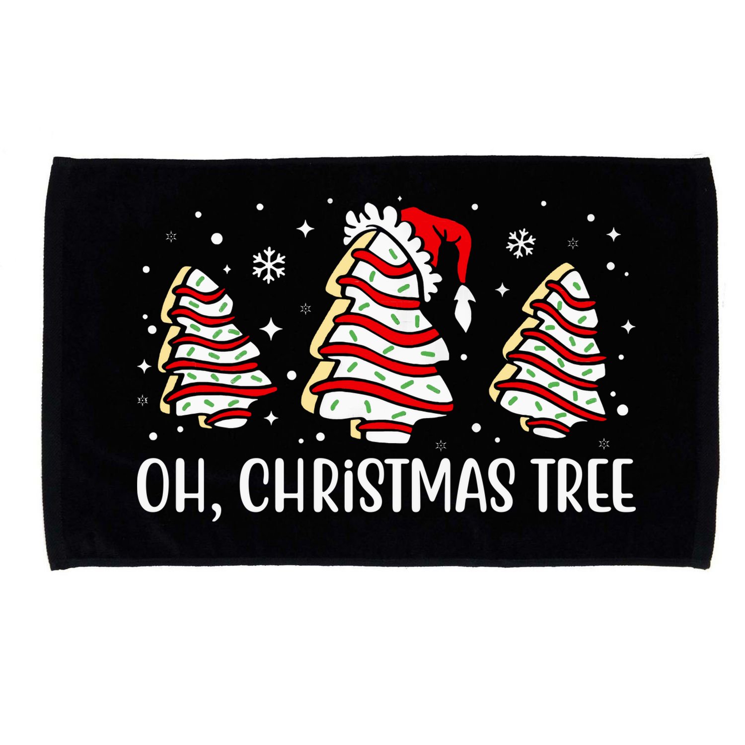 Oh Christmas Tree Cookie Festive Holiday Microfiber Hand Towel