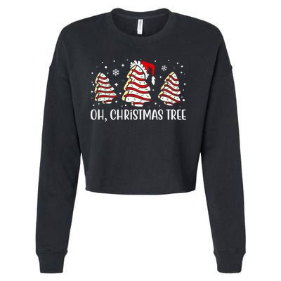 Oh Christmas Tree Cookie Festive Holiday Cropped Pullover Crew