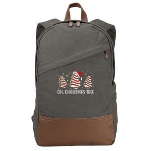 Oh Christmas Tree Cookie Festive Holiday Cotton Canvas Backpack