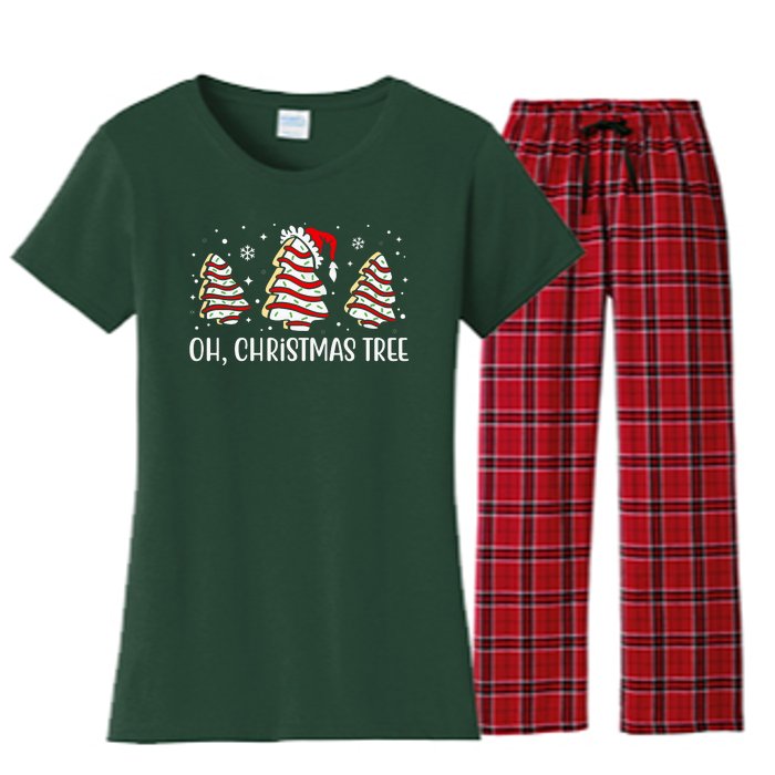 Oh Christmas Tree Cookie Festive Holiday Women's Flannel Pajama Set