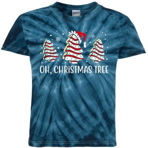 Oh Christmas Tree Cookie Festive Holiday Kids Tie-Dye T-Shirt