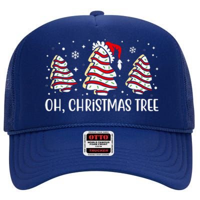 Oh Christmas Tree Cookie Festive Holiday High Crown Mesh Back Trucker Hat