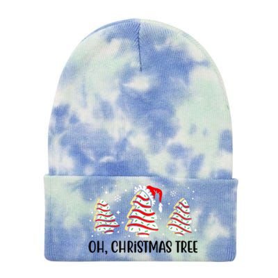 Oh Christmas Tree Cookie Festive Holiday Tie Dye 12in Knit Beanie