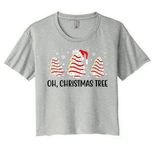 Oh Christmas Tree Cookie Festive Holiday Women's Crop Top Tee