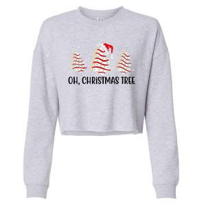 Oh Christmas Tree Cookie Festive Holiday Cropped Pullover Crew