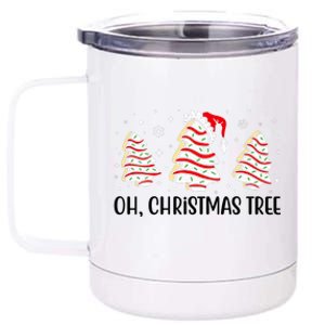 Oh Christmas Tree Cookie Festive Holiday 12 oz Stainless Steel Tumbler Cup