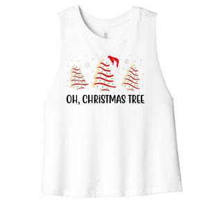 Oh Christmas Tree Cookie Festive Holiday Women's Racerback Cropped Tank