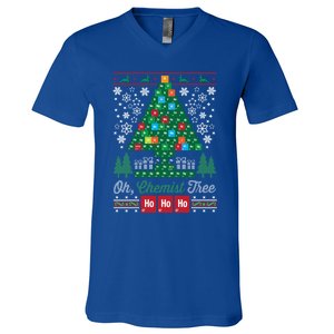 Oh Chemist Tree Merry Christmas Ugly Gift V-Neck T-Shirt