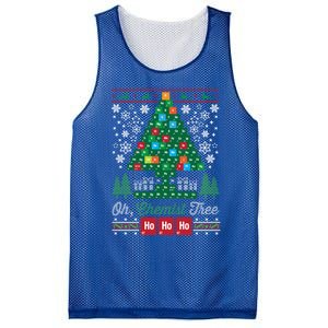 Oh Chemist Tree Merry Christmas Ugly Gift Mesh Reversible Basketball Jersey Tank