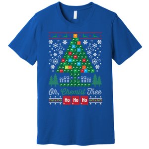 Oh Chemist Tree Merry Christmas Ugly Gift Premium T-Shirt