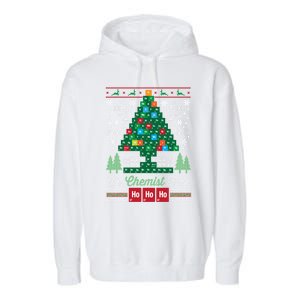 Oh Chemist Tree Merry Christmas Ugly Gift Garment-Dyed Fleece Hoodie