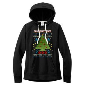 Oh Chemist Tree Christmas Women's Fleece Hoodie