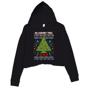 Oh Chemist Tree Christmas Crop Fleece Hoodie