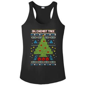 Oh Chemist Tree Christmas Ladies PosiCharge Competitor Racerback Tank