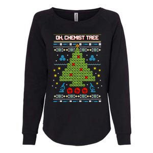 Oh Chemist Tree Christmas Womens California Wash Sweatshirt