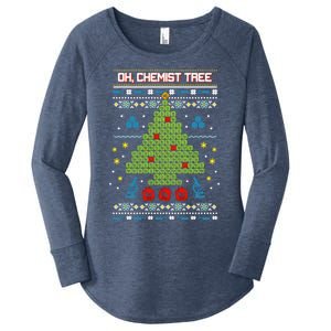 Oh Chemist Tree Christmas Women's Perfect Tri Tunic Long Sleeve Shirt