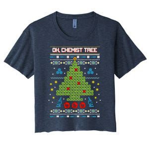 Oh Chemist Tree Christmas Women's Crop Top Tee