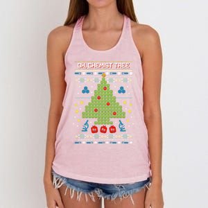 Oh Chemist Tree Christmas Women's Knotted Racerback Tank