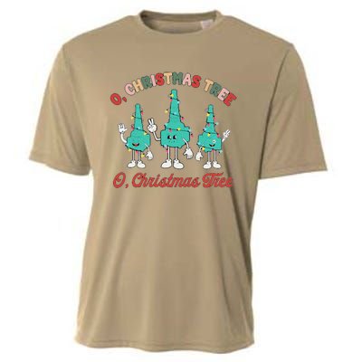 Oh Christmas Tree Xmas Lights Rt Respiratory Therapist Cooling Performance Crew T-Shirt