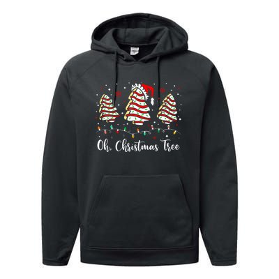 Oh Christmas Tree Cakes Debbie Becky Jen Cake Lovers Xmas Performance Fleece Hoodie