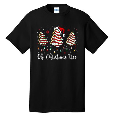 Oh Christmas Tree Cakes Debbie Becky Jen Cake Lovers Xmas Tall T-Shirt