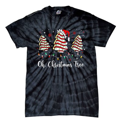 Oh Christmas Tree Cakes Debbie Becky Jen Cake Lovers Xmas Tie-Dye T-Shirt