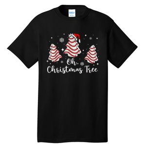 Oh Christmas Tree Cakes Debbie Funny Christmas Snack Cake Tall T-Shirt