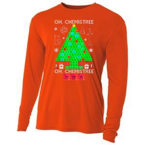 Oh Chemist Tree Chemistree Funny Science Chemistry Christmas Cooling Performance Long Sleeve Crew