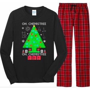 Oh Chemist Tree Chemistree Funny Science Chemistry Christmas Long Sleeve Pajama Set