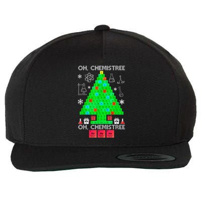 Oh Chemist Tree Chemistree Funny Science Chemistry Christmas Wool Snapback Cap
