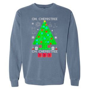 Oh Chemist Tree Chemistree Funny Science Chemistry Christmas Garment-Dyed Sweatshirt