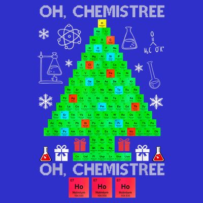 Oh Chemist Tree Chemistree Funny Science Chemistry Christmas T-Shirt