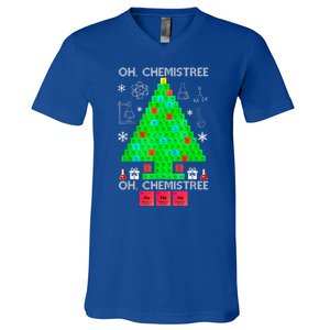 Oh Chemist Tree Chemistree Funny Science Chemistry Christmas V-Neck T-Shirt